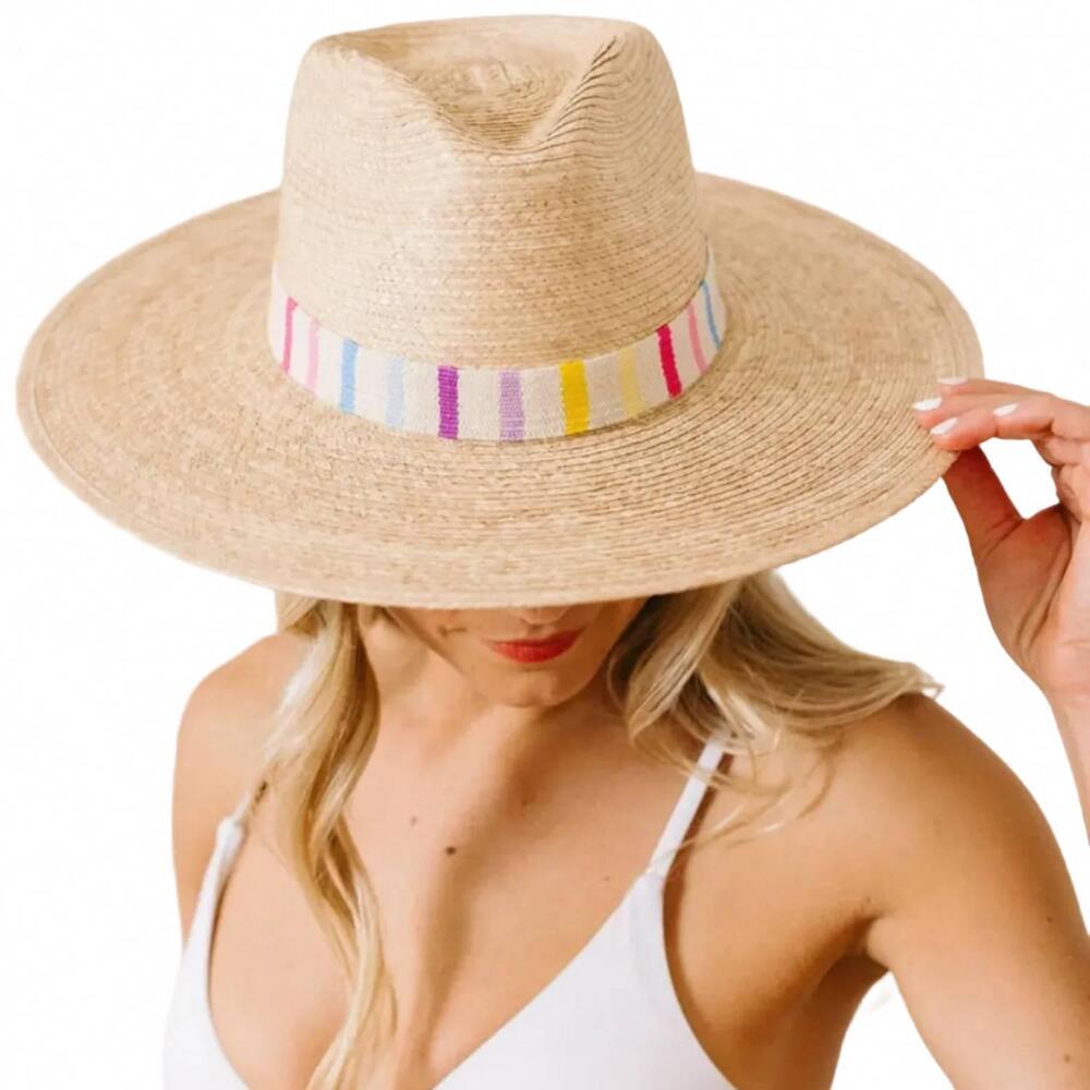 NEW SUNSHINE TIENDA women's valentina palm hat in beige - Picture 2 of 2